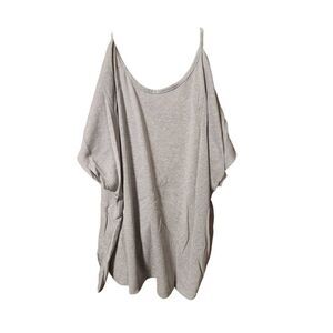 Peyton valley L NWT grey blouse